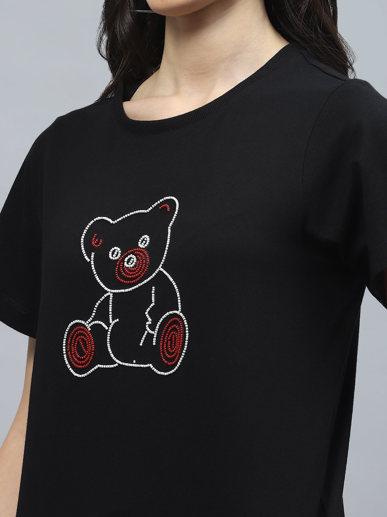 RED & WHITE TEDDY TEE