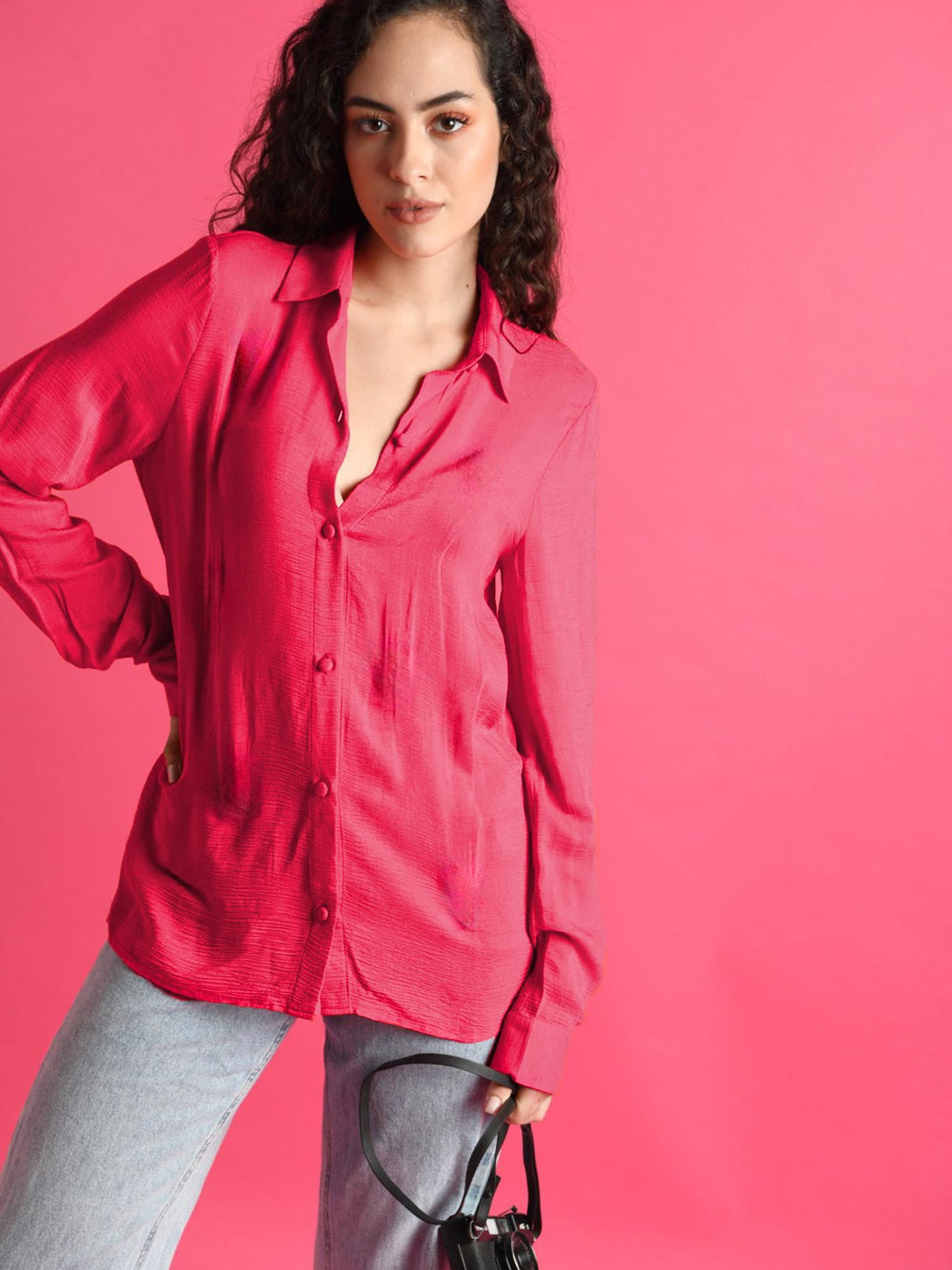 Deluxe Fuschia Pink Shirt