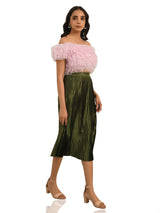 Attic Curves Resort Vacay Multi Layer Ruffle Top