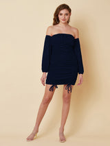 Party Blue Ruche Dress