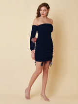 Party Blue Ruche Dress