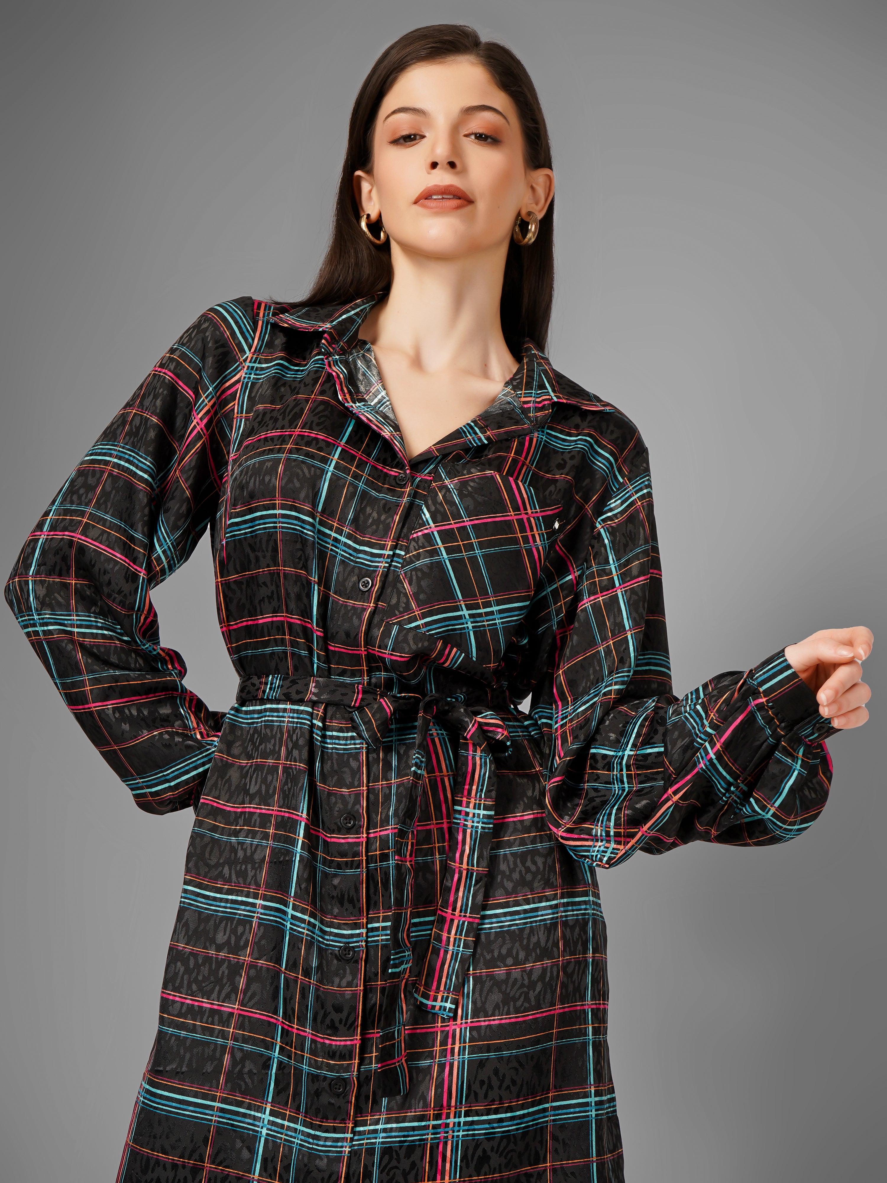 All Over Printed Regular Black Shirt