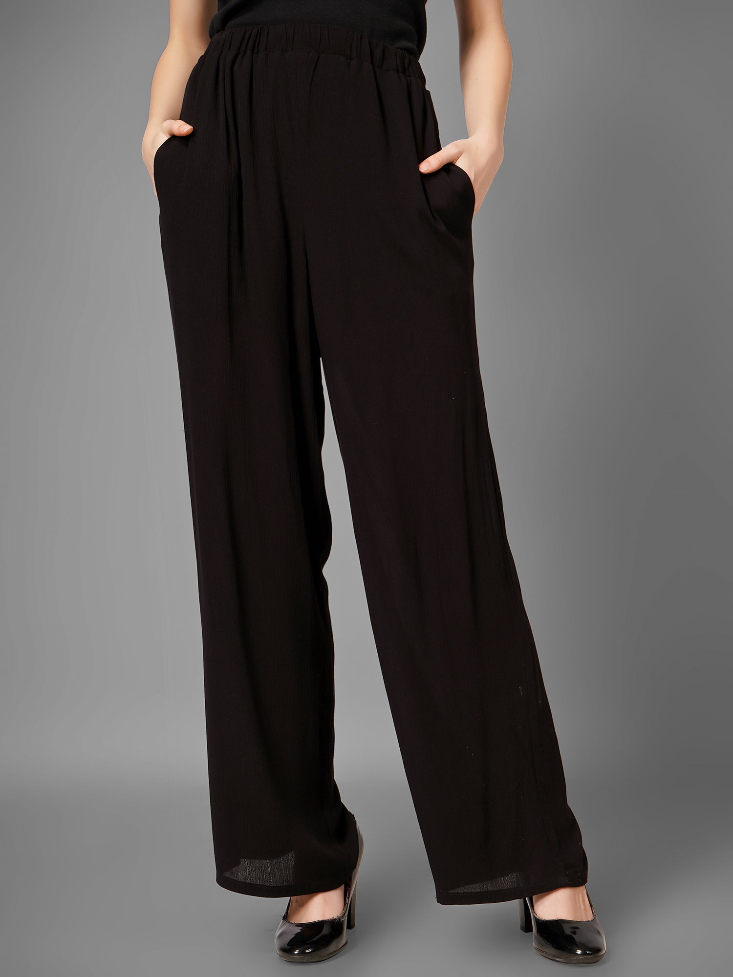 Regular Fit Black Pants