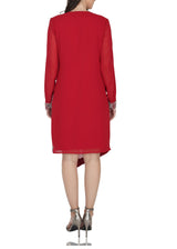 Attic Salt Asymmetric hem, cold sleeve dress