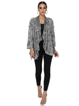 Attic Salt Grey Shrug With Sequin Work