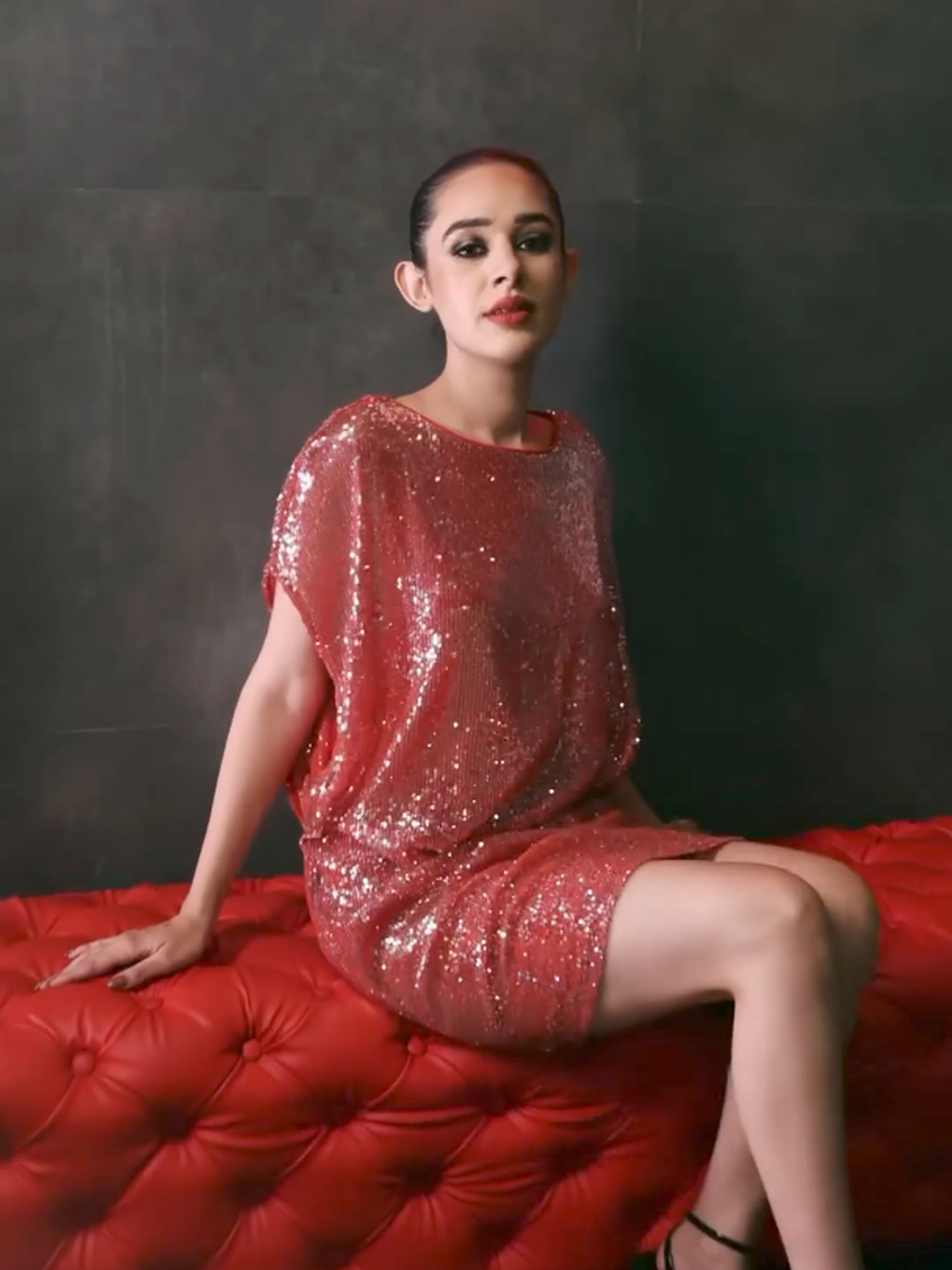 Sequins Cape Dress