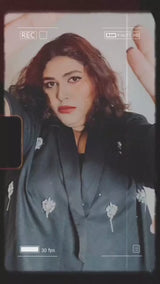 ATTIC CURVES EMBELLISHED BROACHES BLAZER