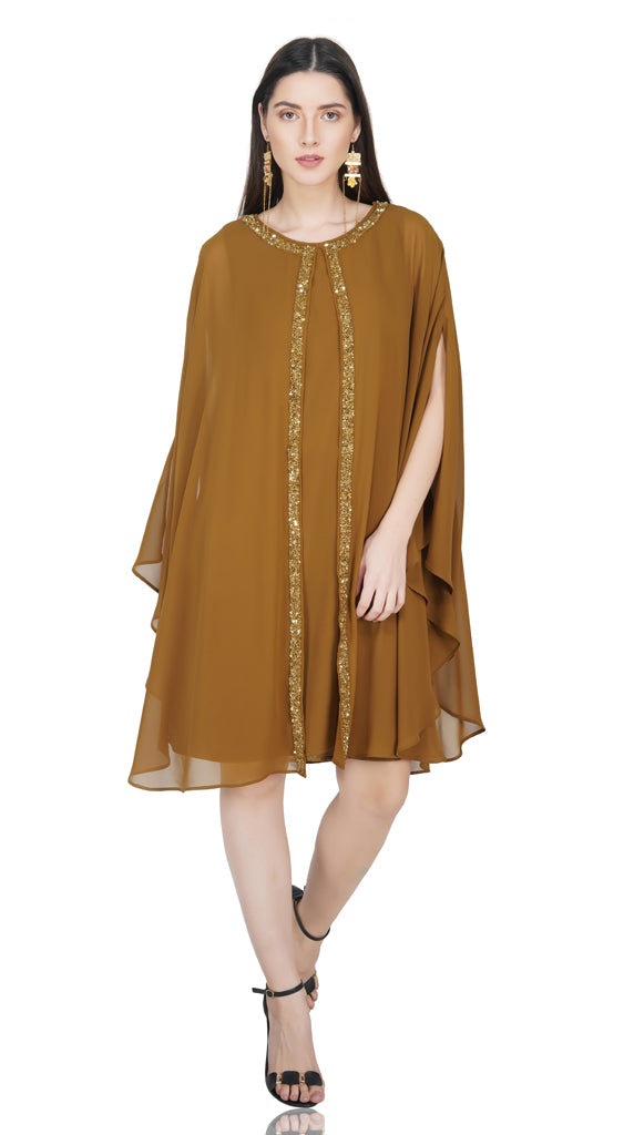 mantle style layered dress