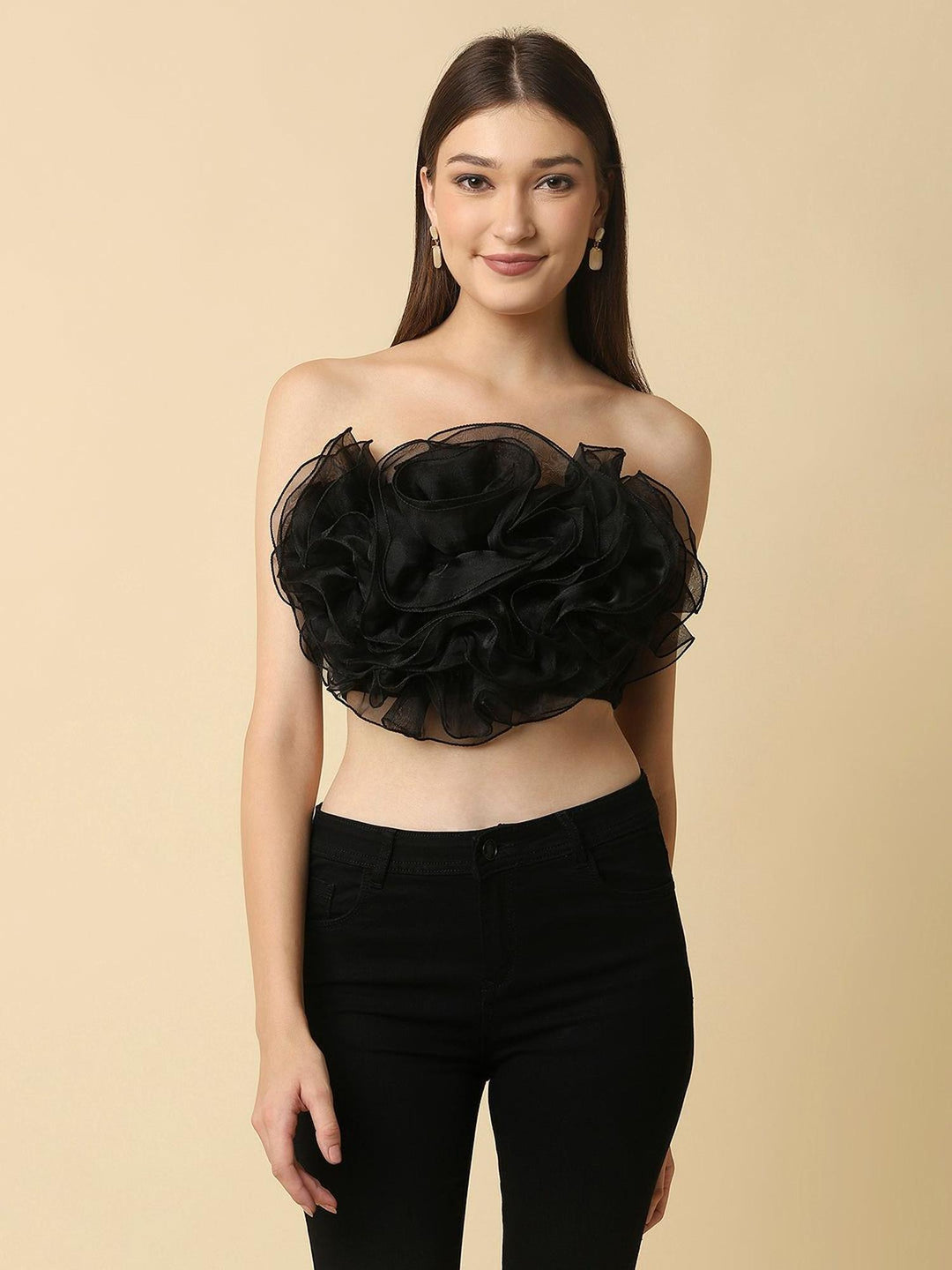 organza black obsidian top