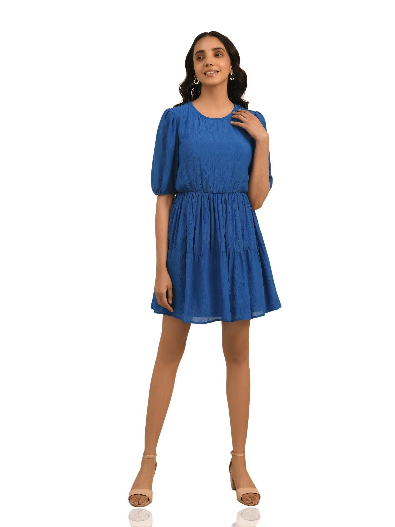 blue tier dress for resort vacay