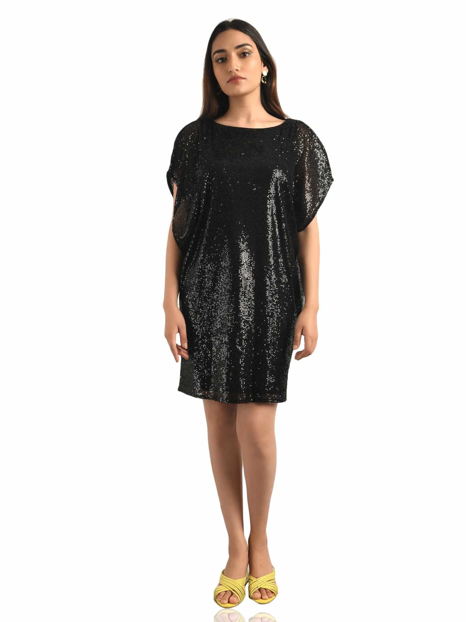 sequins cape dress  