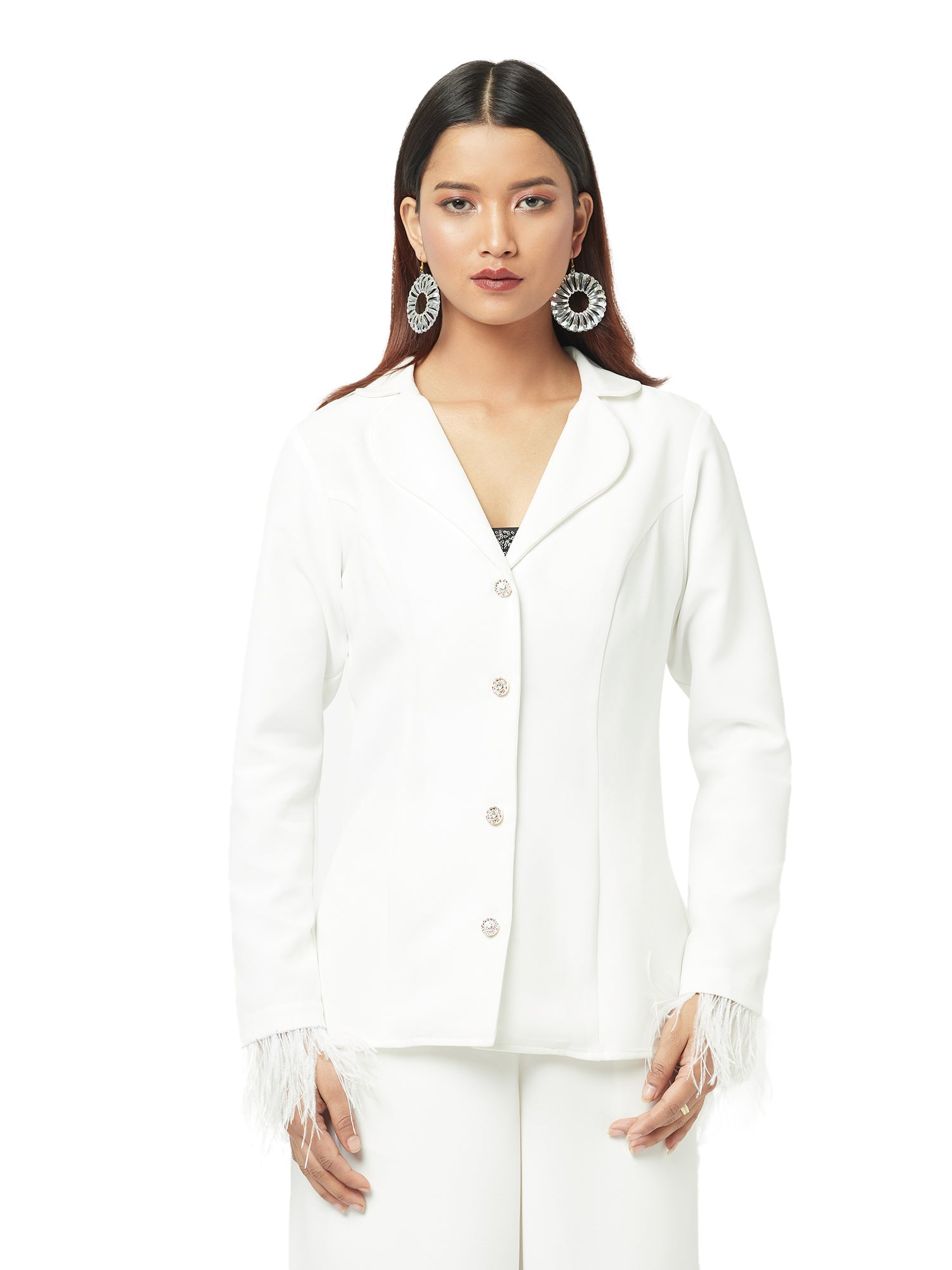 be bossy white blazer