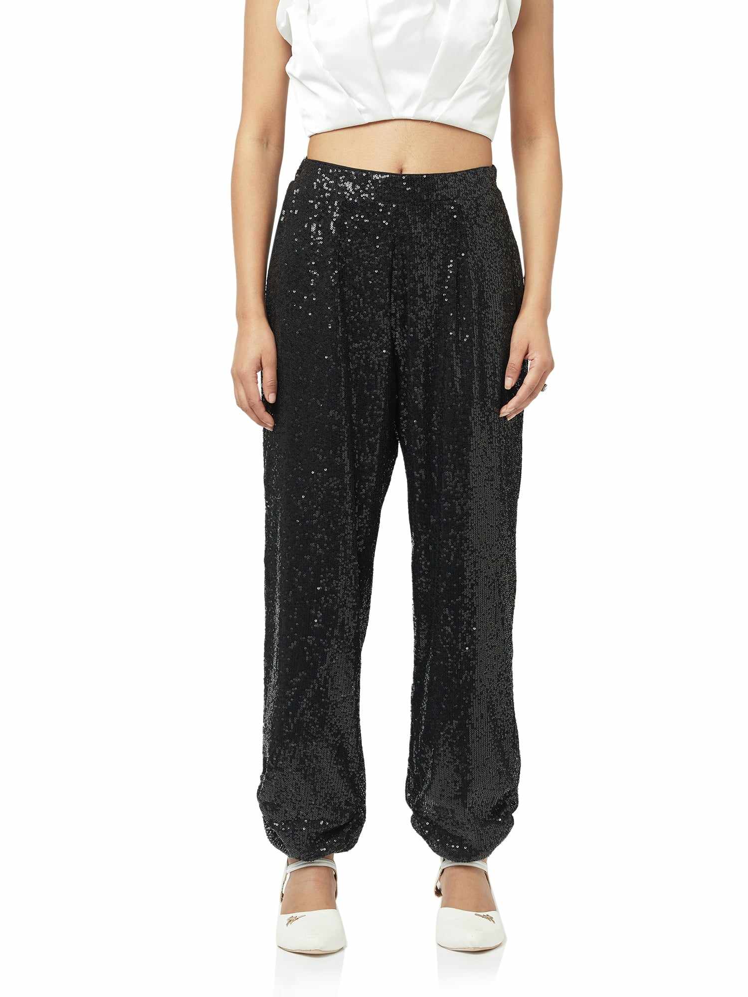 obestian sequined jogger