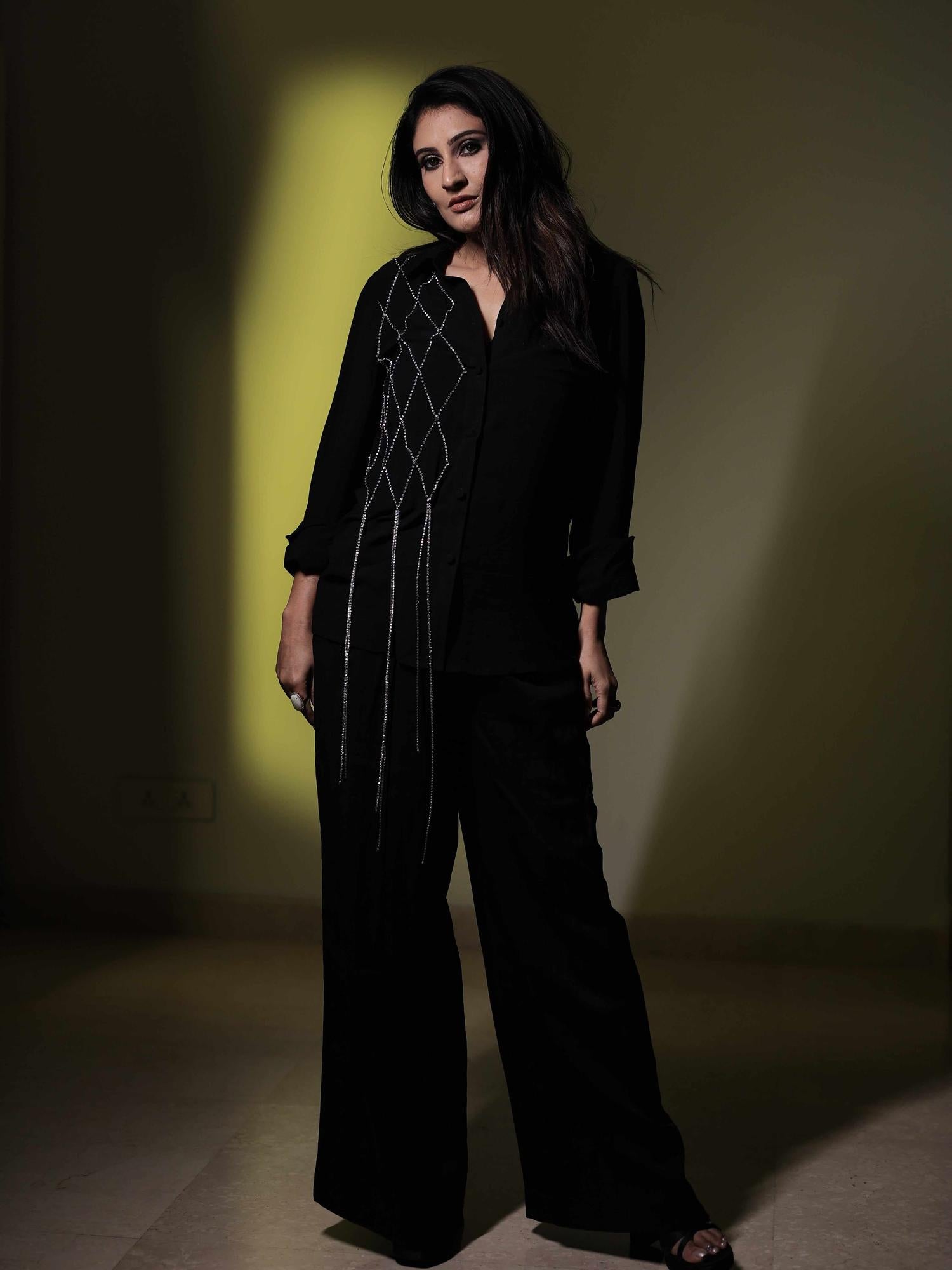 dazzling noir black shirt