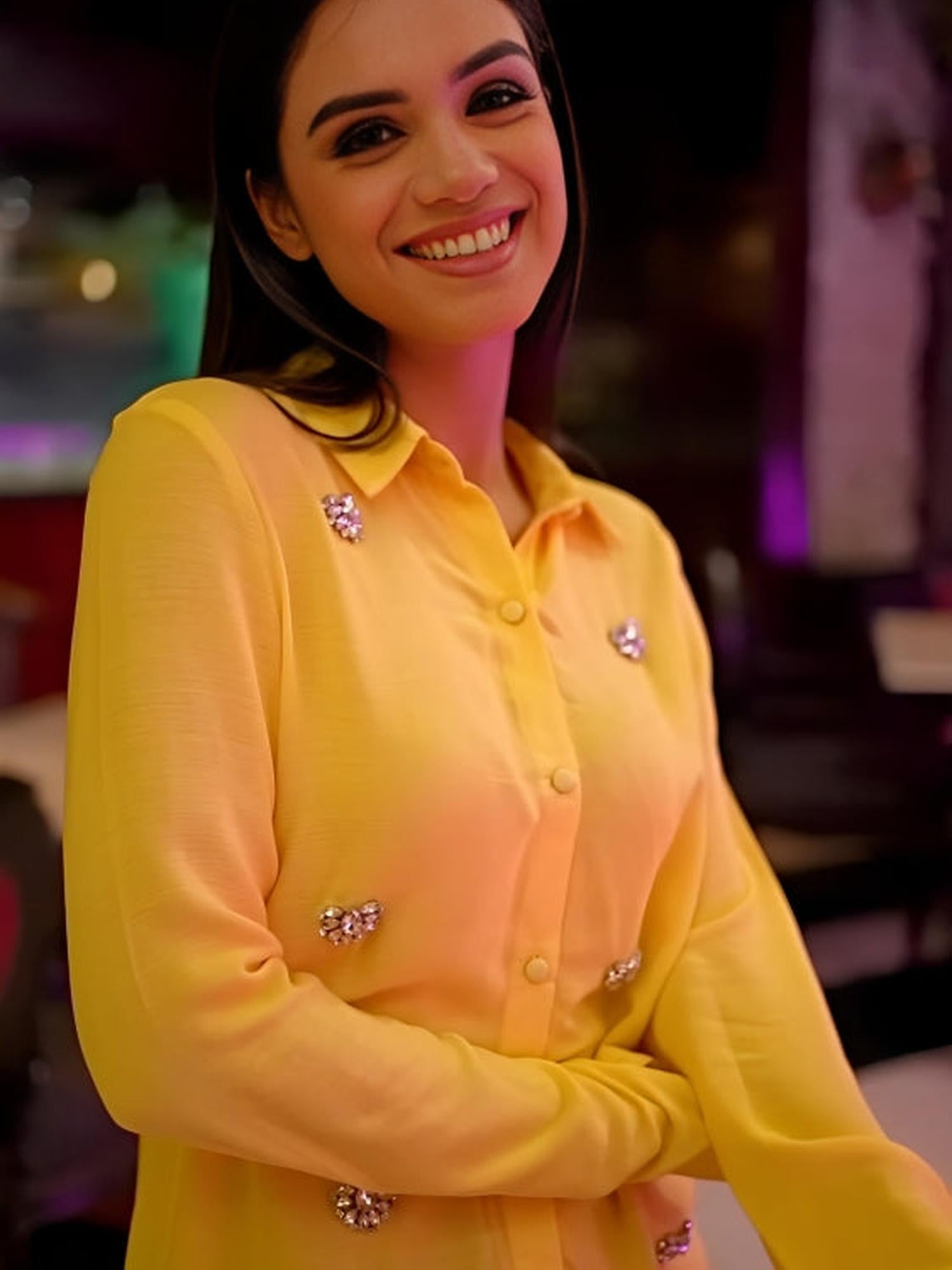 Deluxe Embellished Yellow Shirt