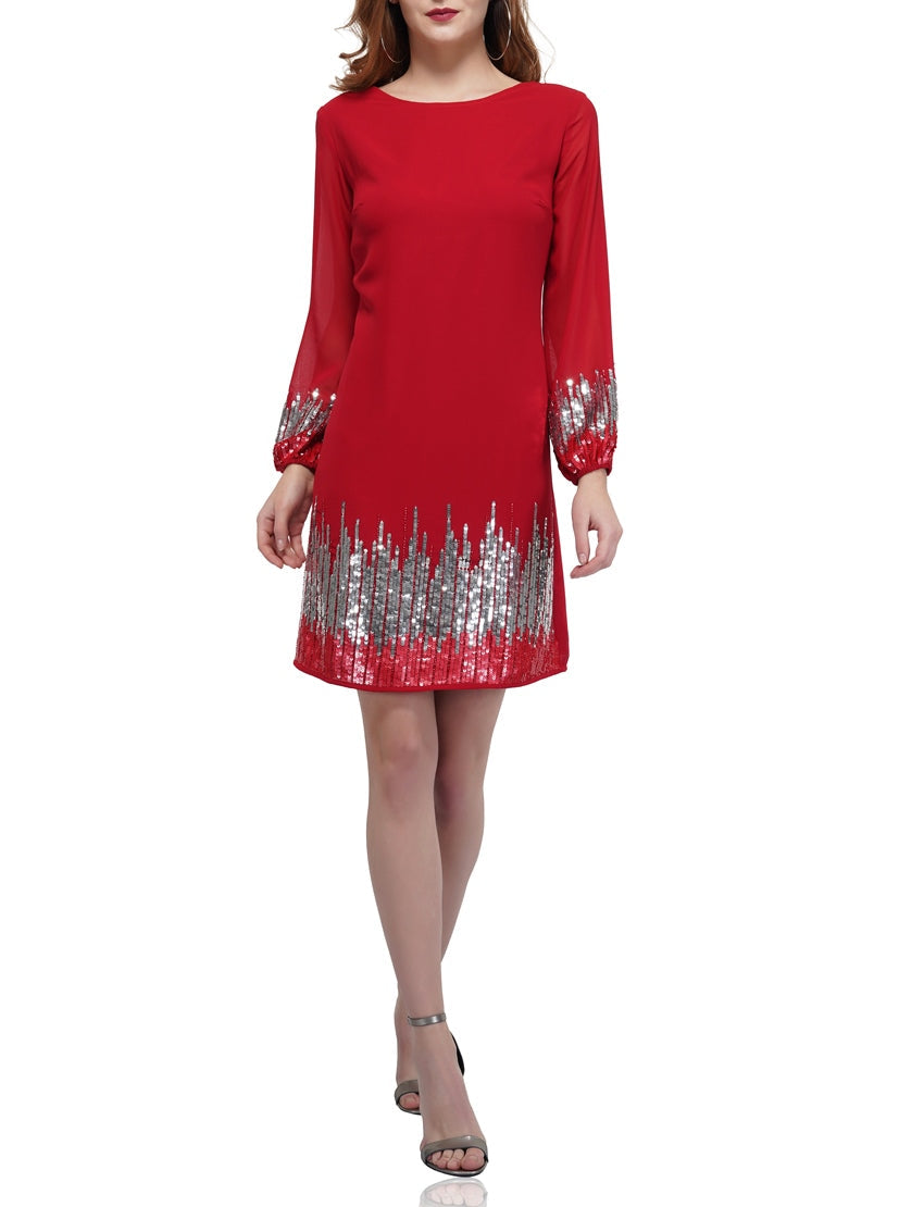 sunrise sequin red dress