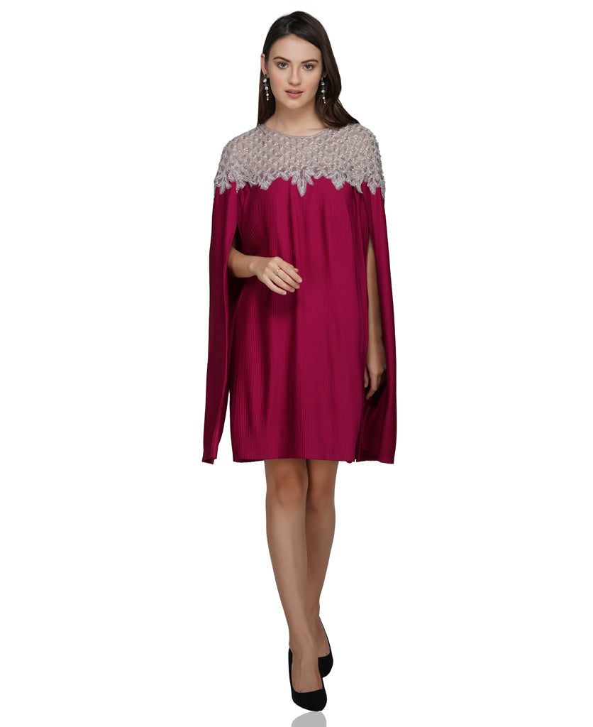 cape style satin dress gurgaon