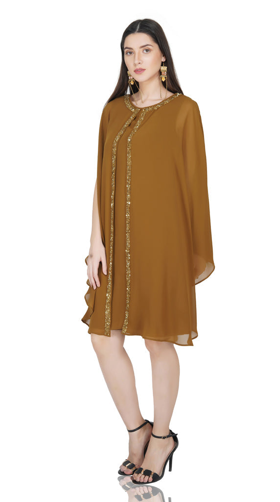 mantle style layered dress