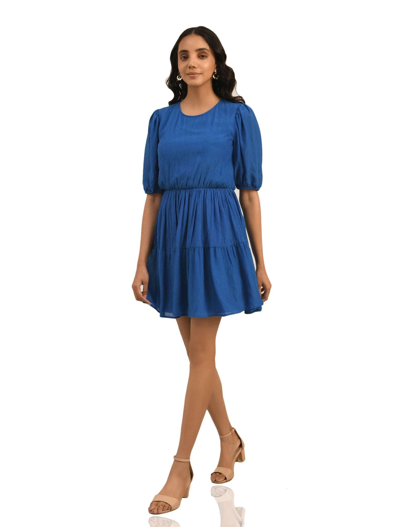 blue tier dress for resort vacay