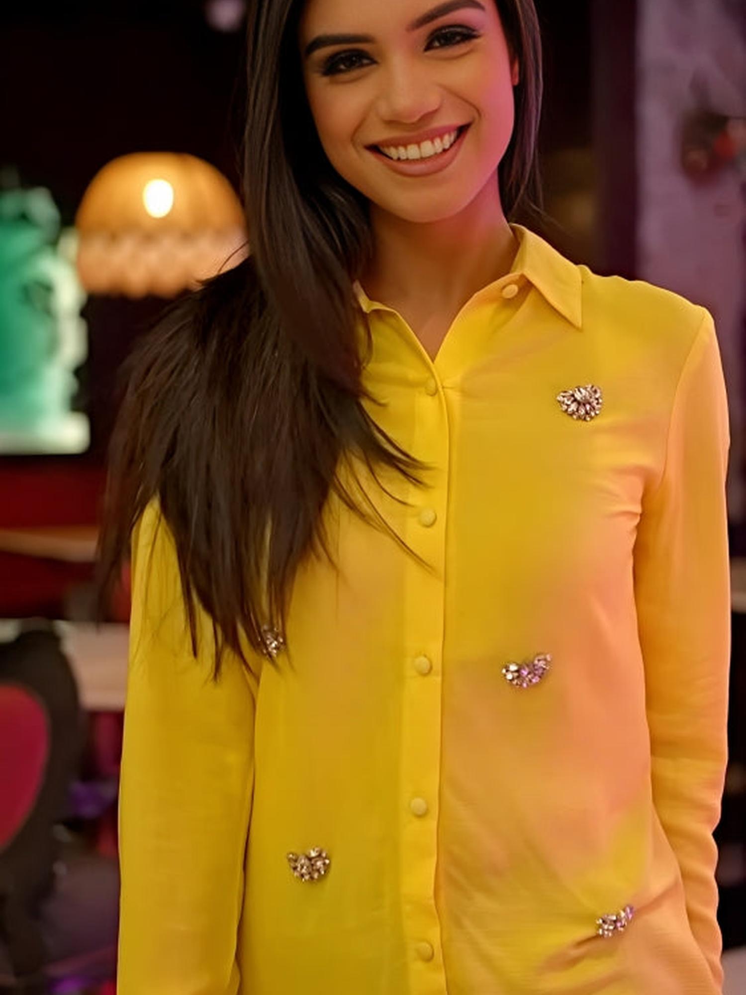 Deluxe Embellished Yellow Shirt