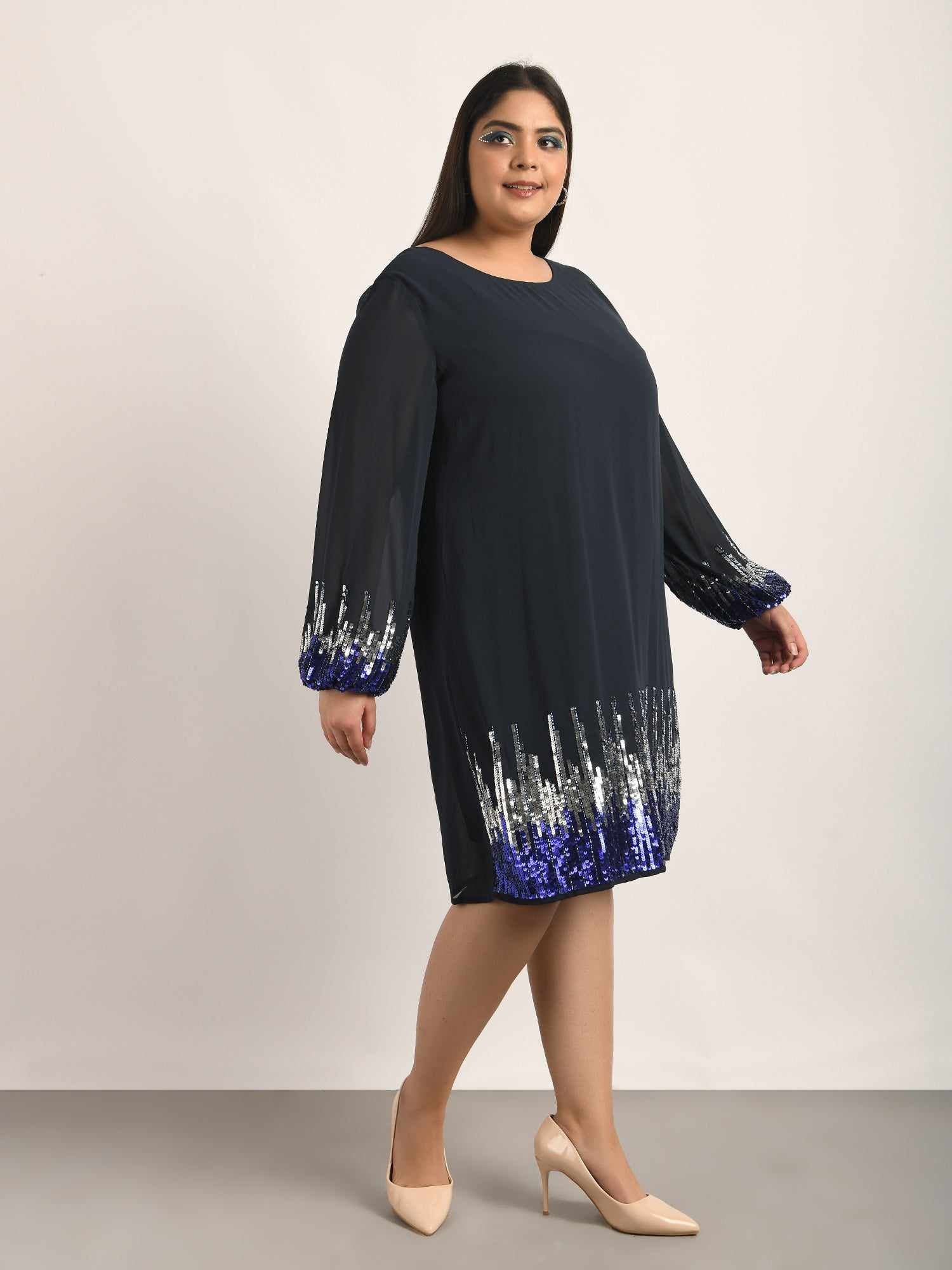 attic curves sunrise sequin dress  