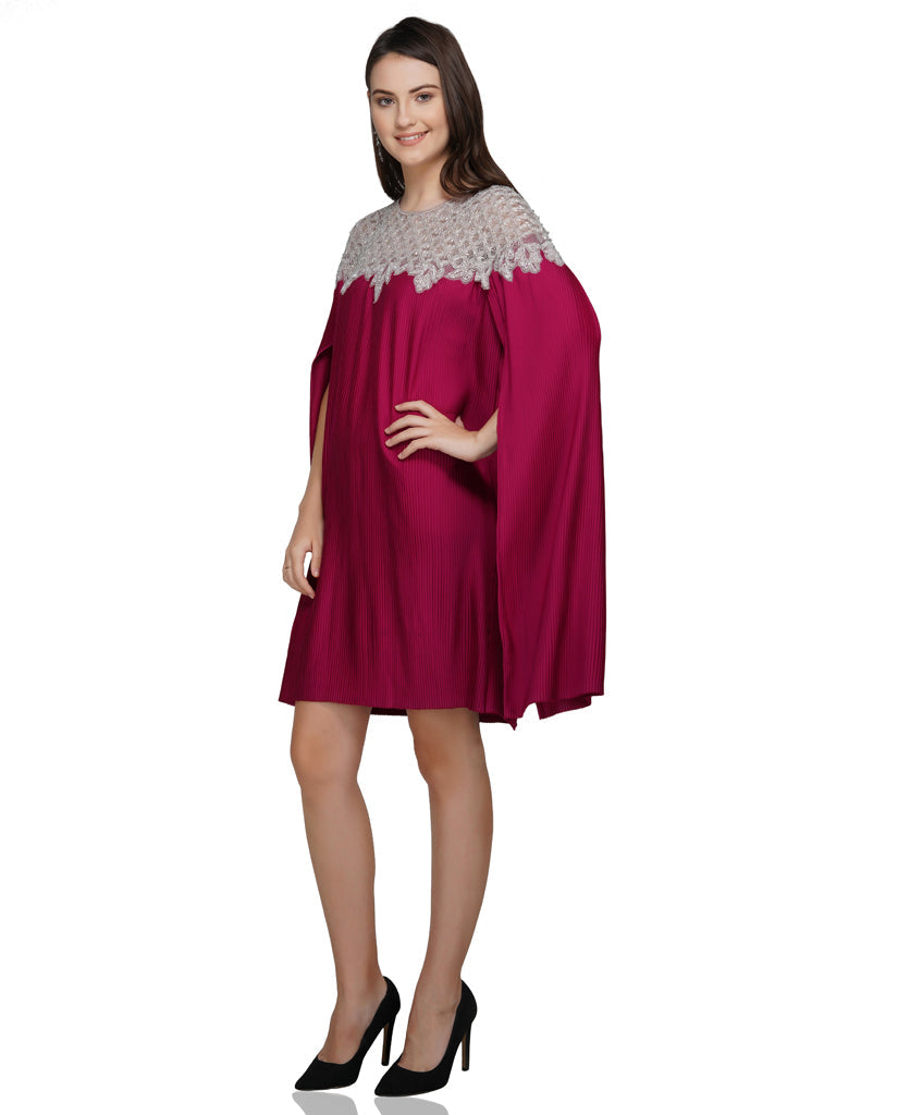 cape style satin dress gurgaon