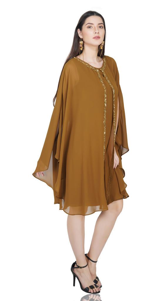mantle style layered dress