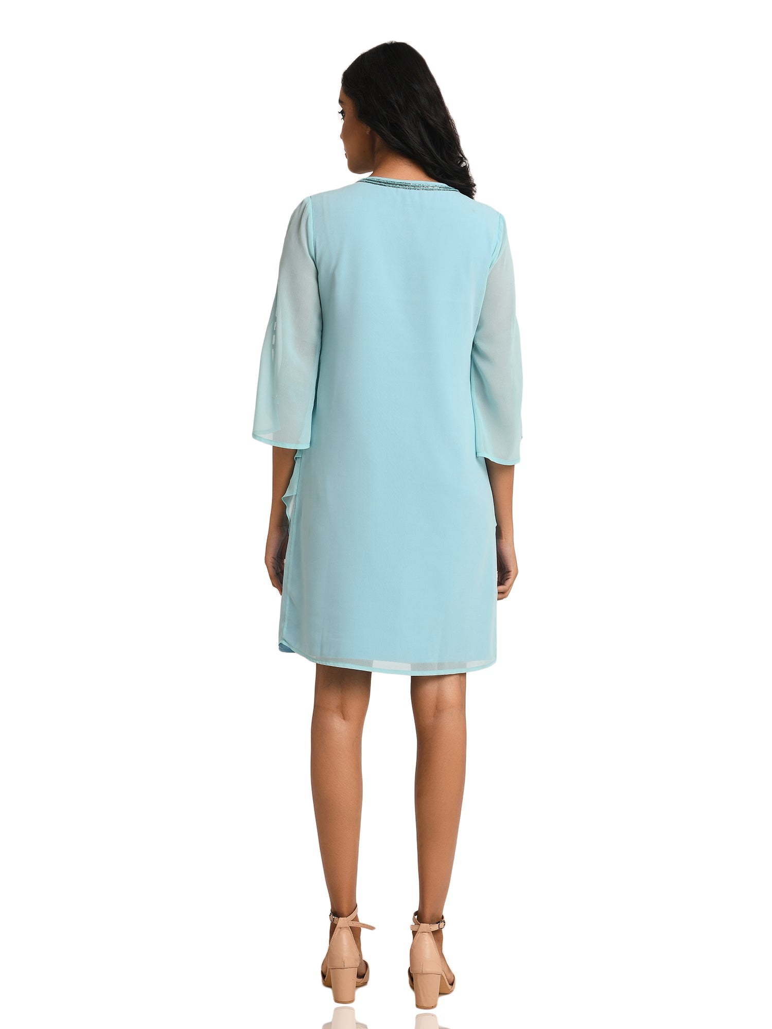 tiered v neck dress  