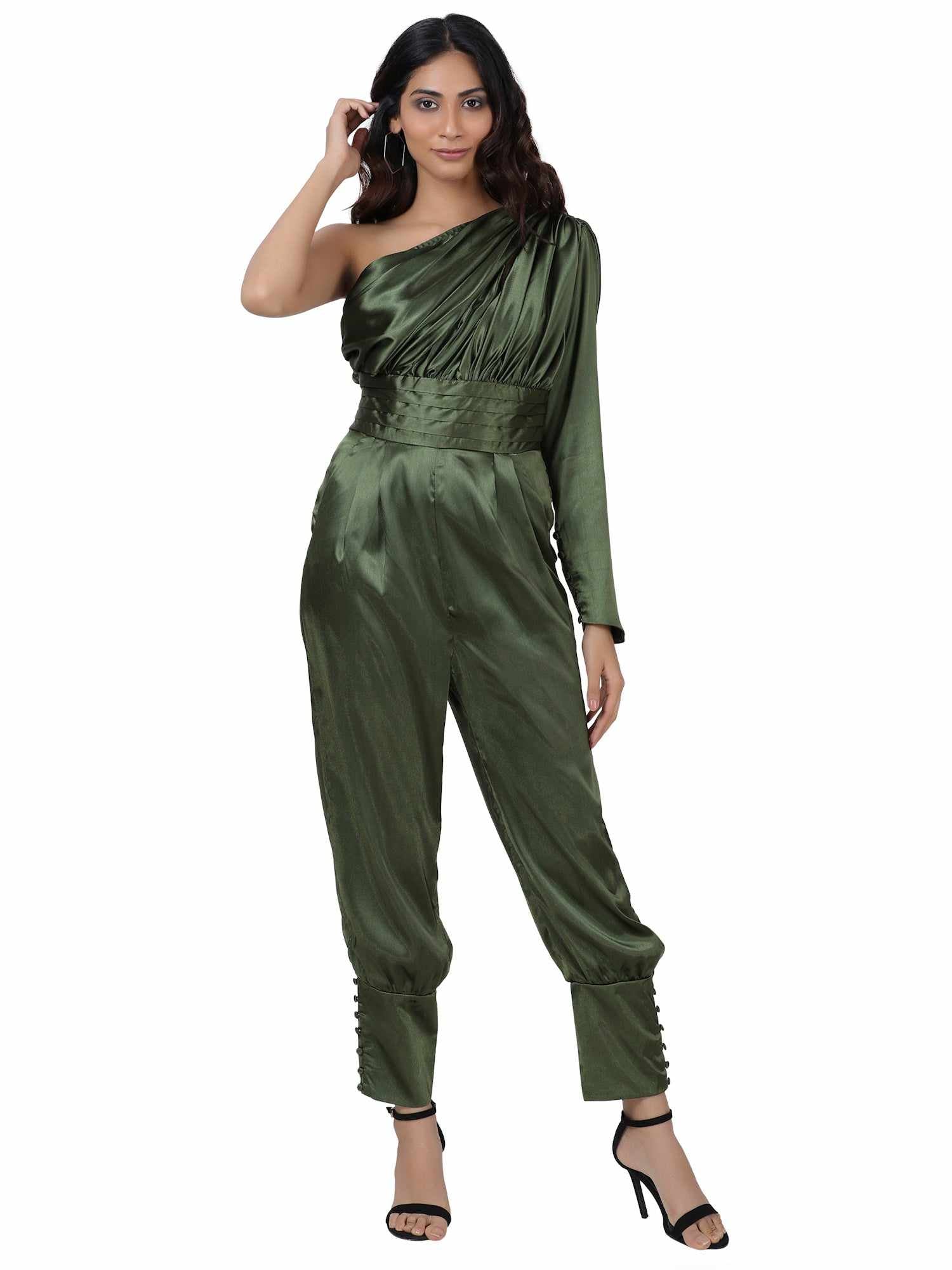 shining star white jumpsuit  