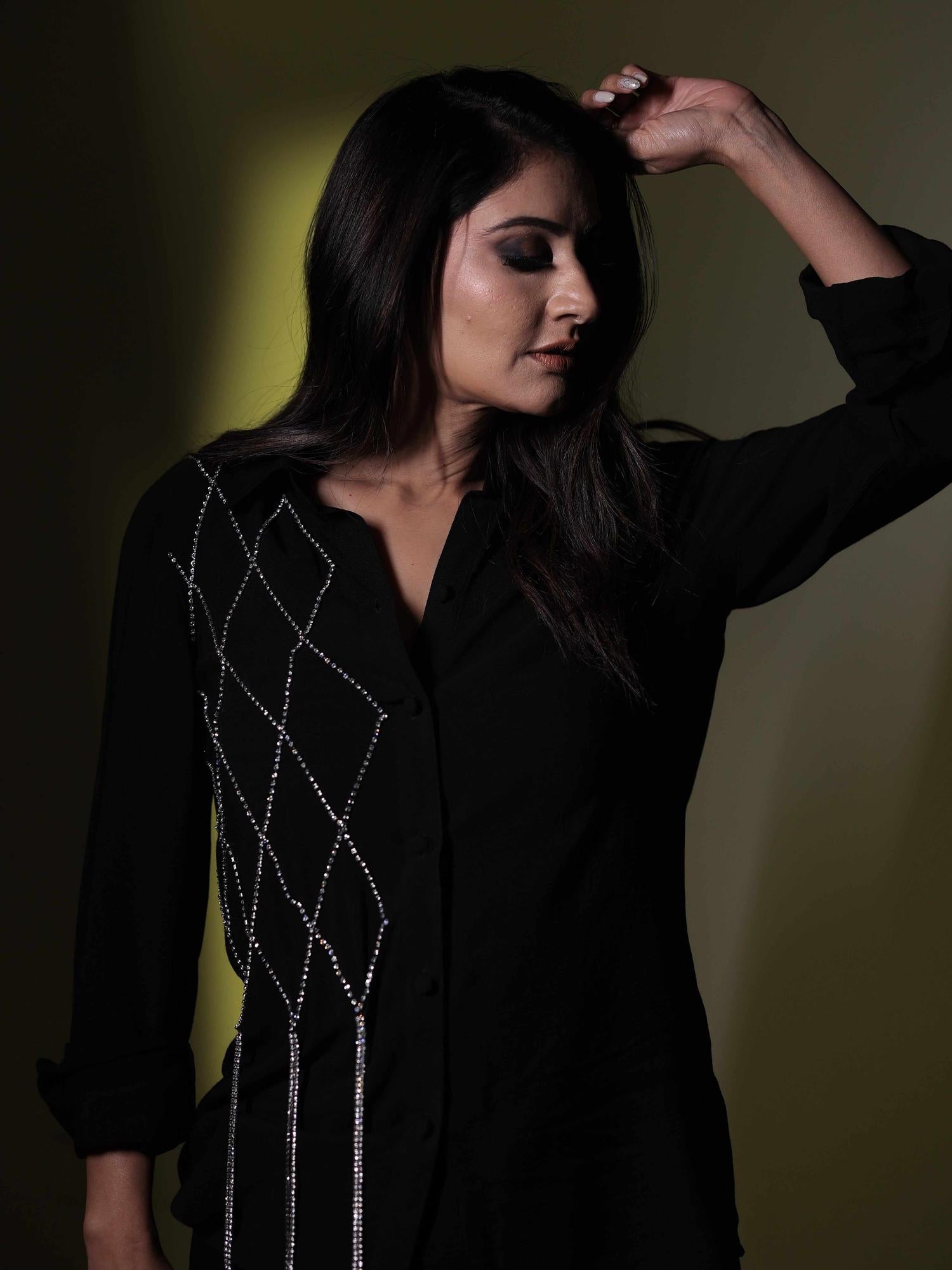 dazzling noir black shirt