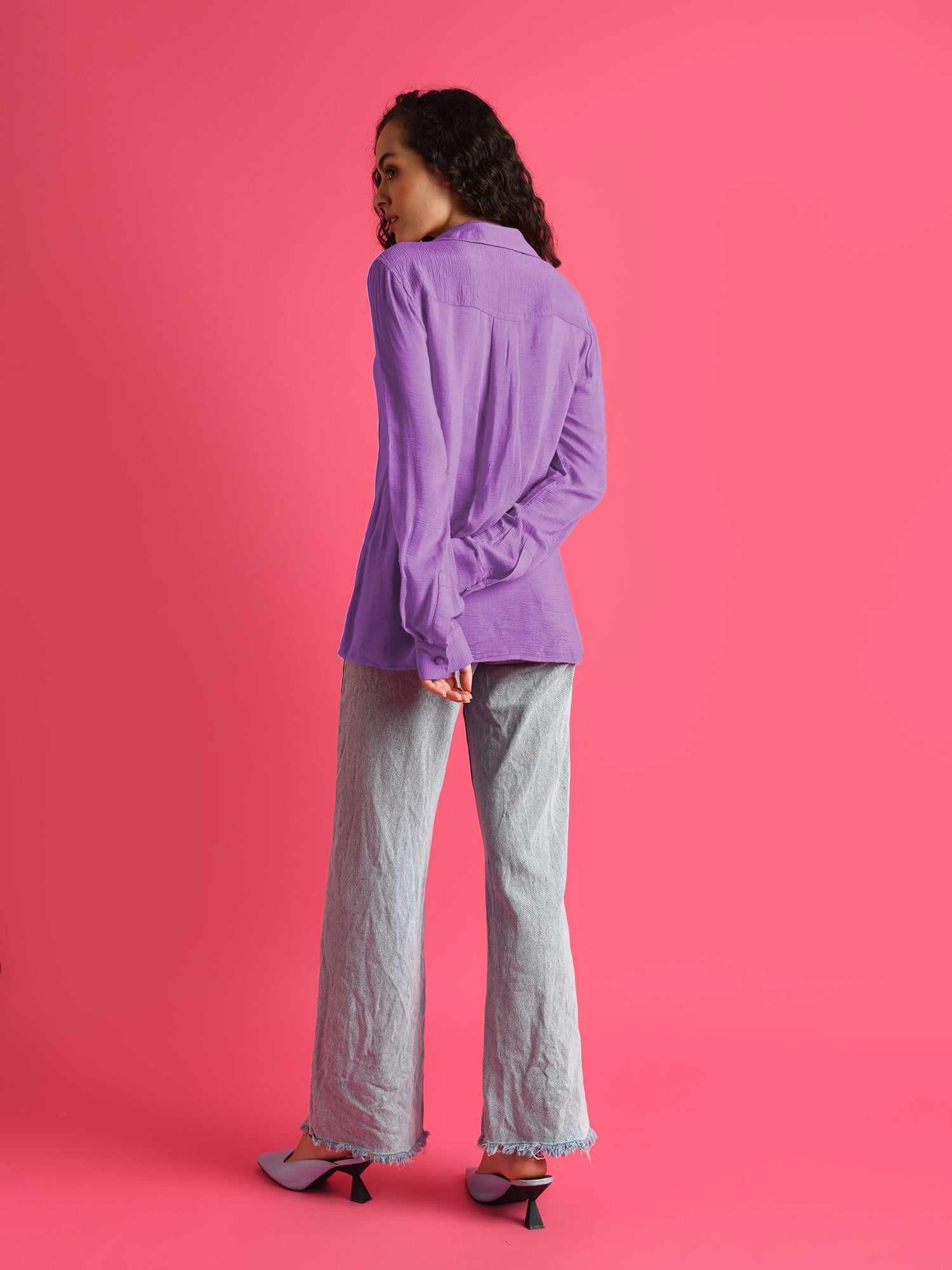 deluxe embellished lavender shirt