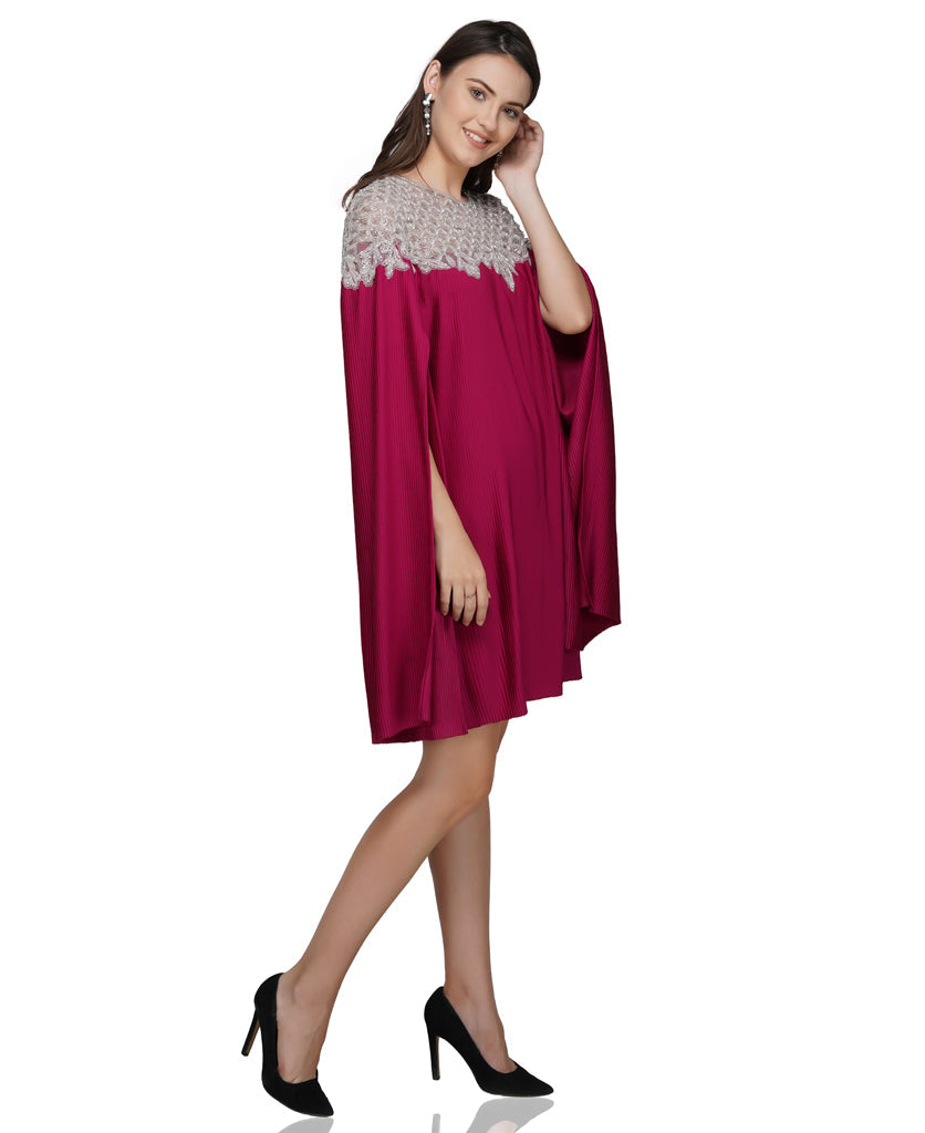 cape style satin dress gurgaon
