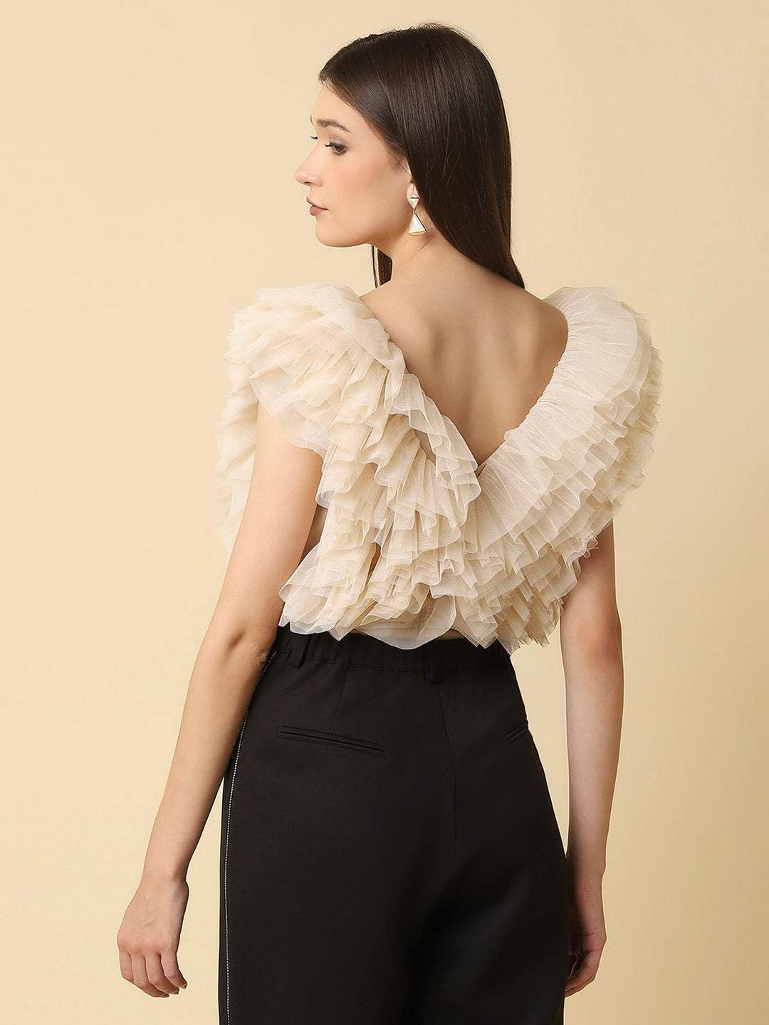 vacay multi layer ruffle bodysuit