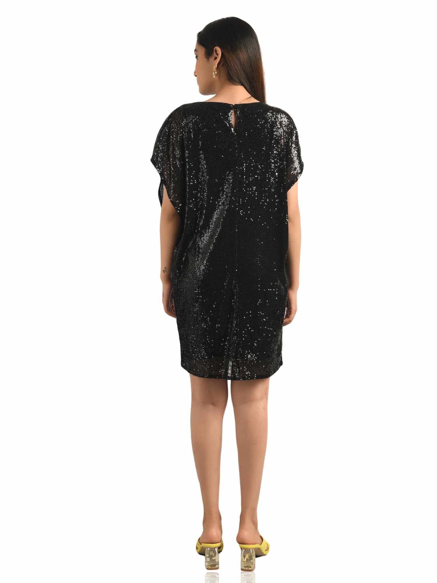sequins cape dress  