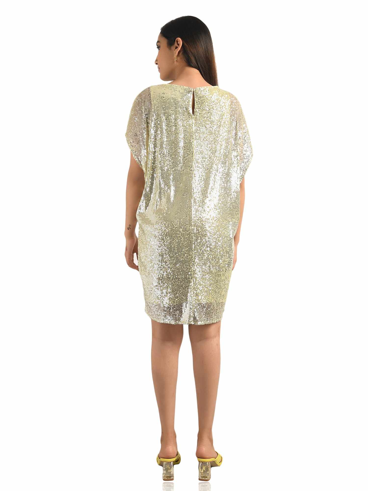 sequins cape dress