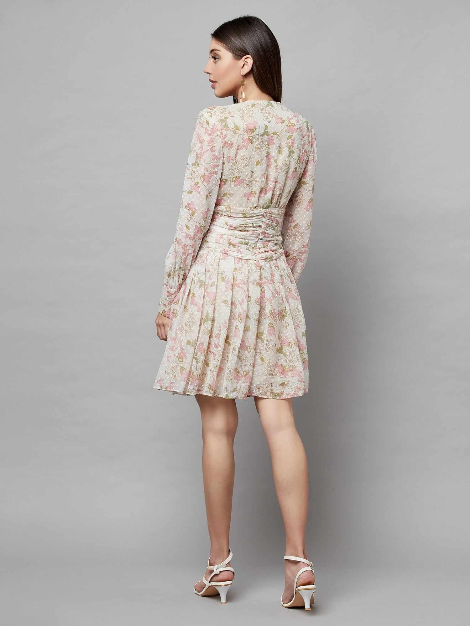 white swiss dot mesh dress