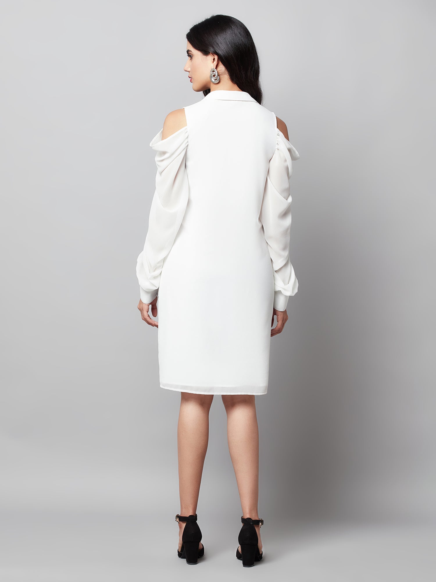 moonlit intricate white dress