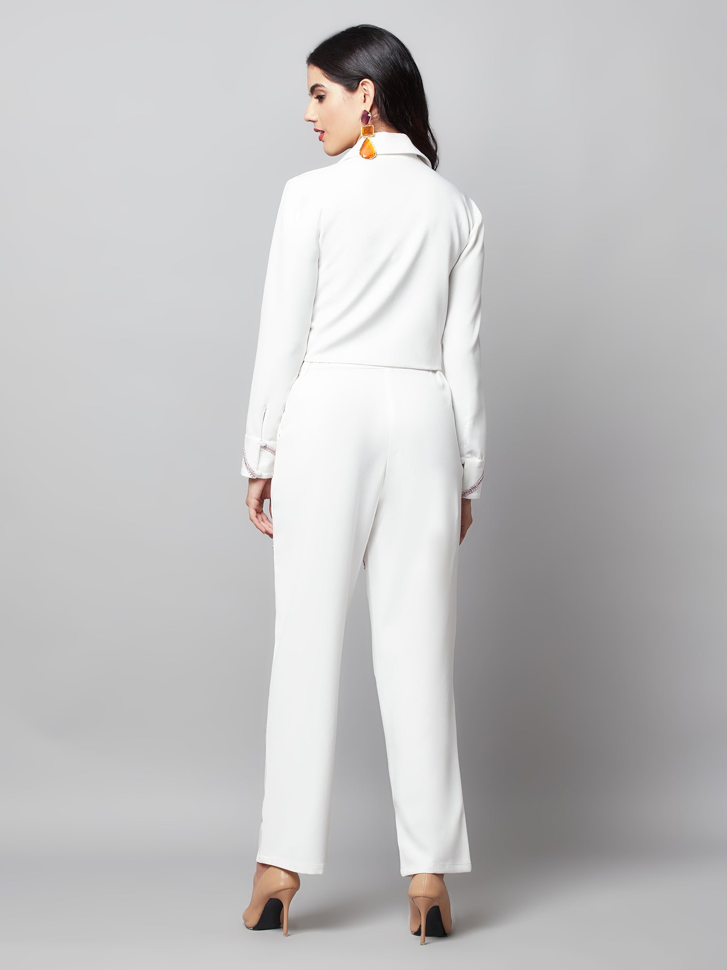 hand crafted white waistcoat