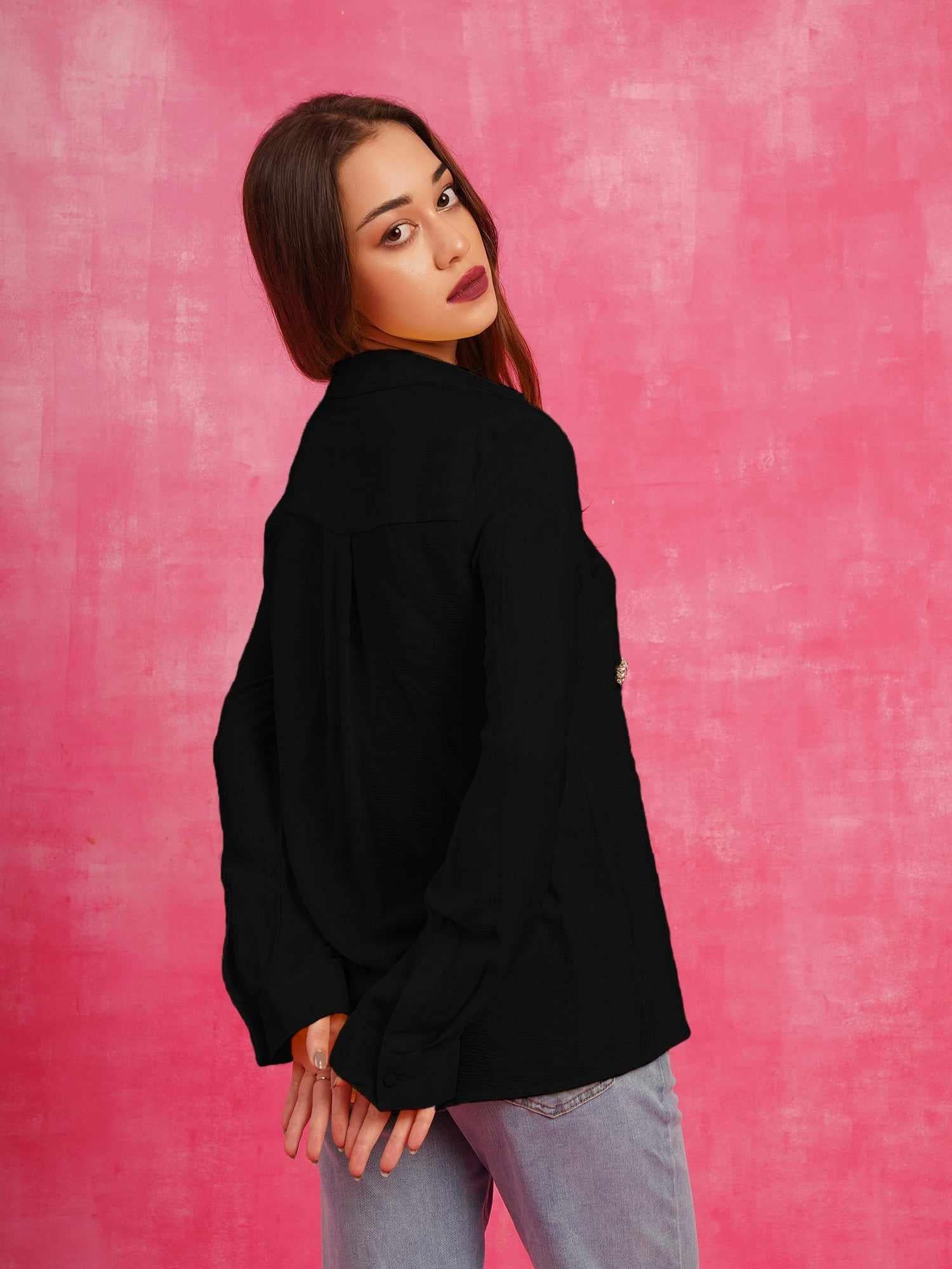 Deluxe Embellished Black Shirt
