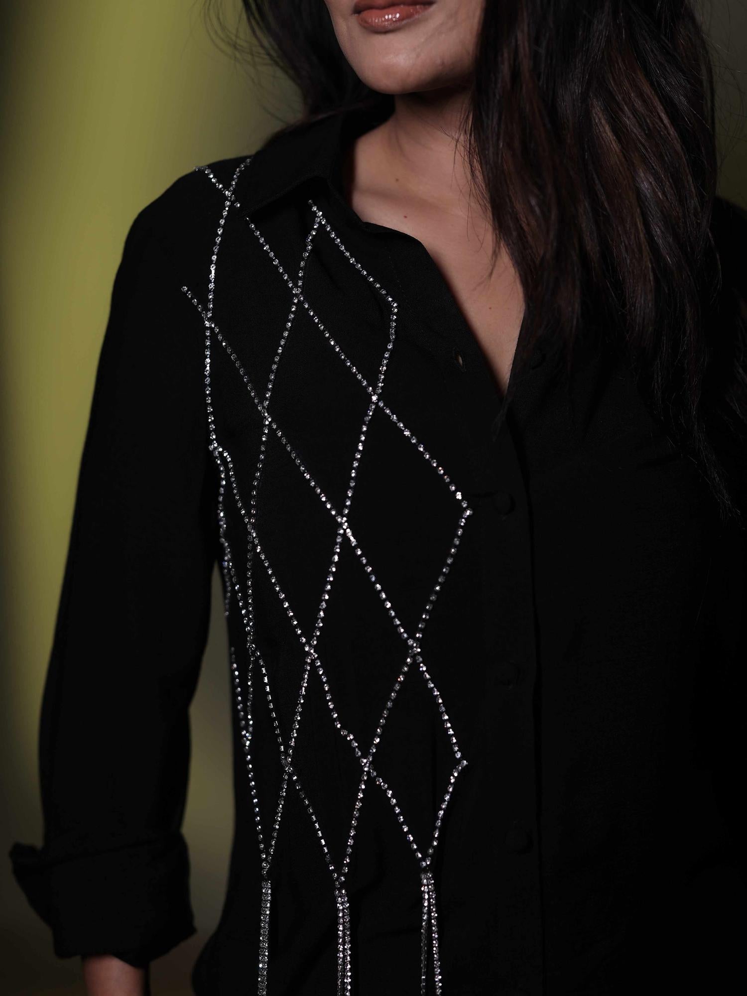 dazzling noir black shirt