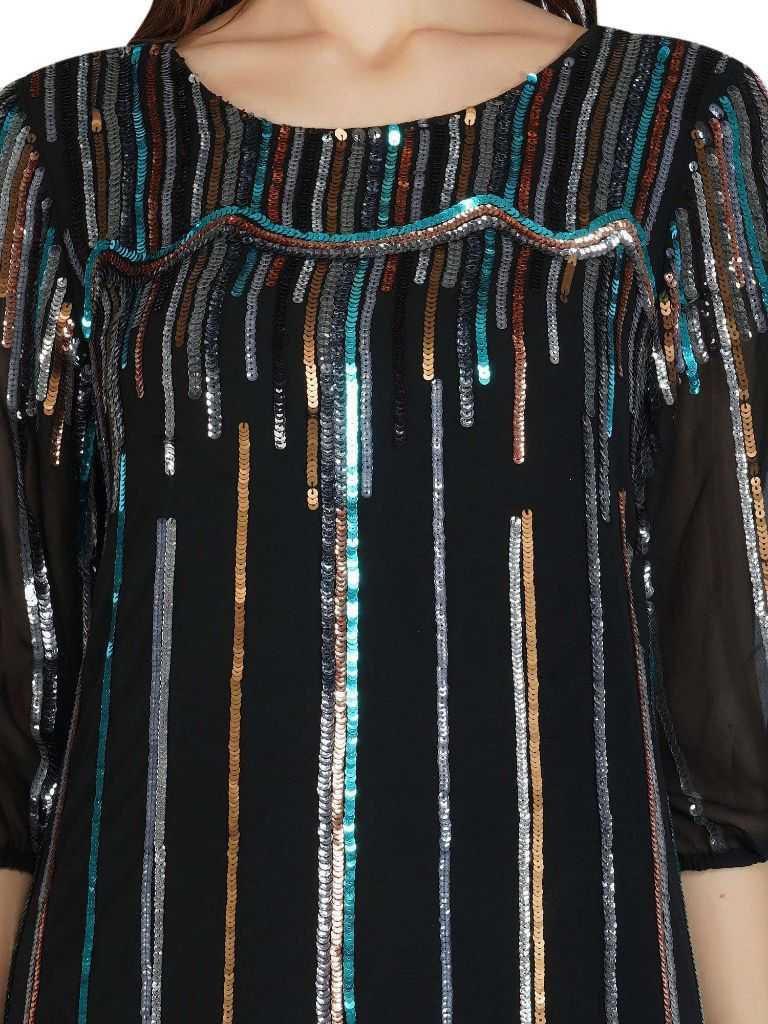 sequin stripes midi dresses gurgaon