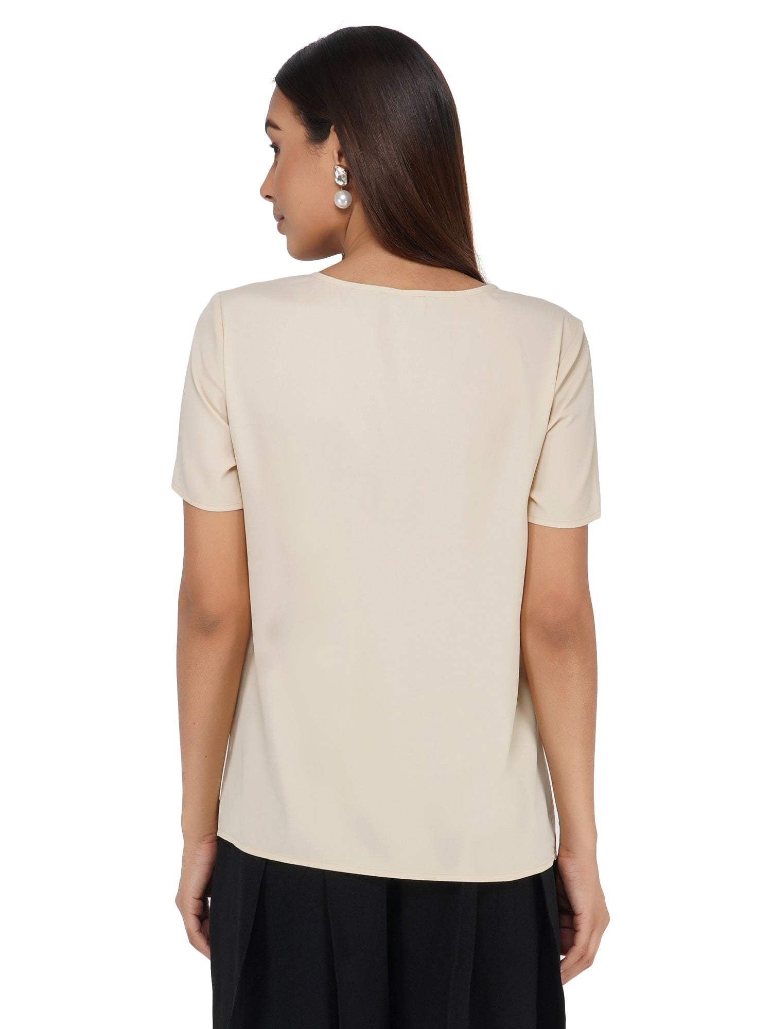 bee motif beige top