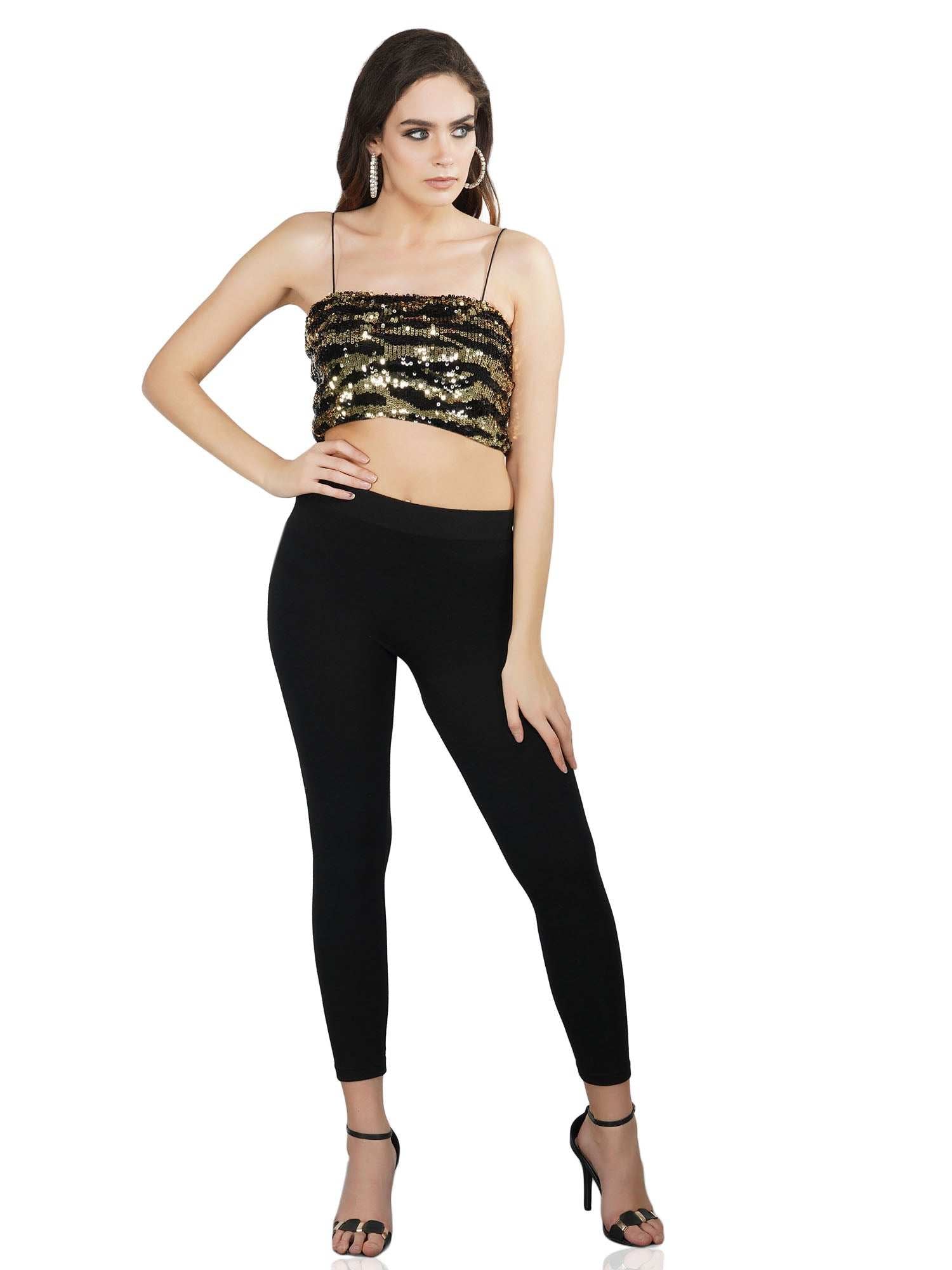 tiger gold strappy tank top