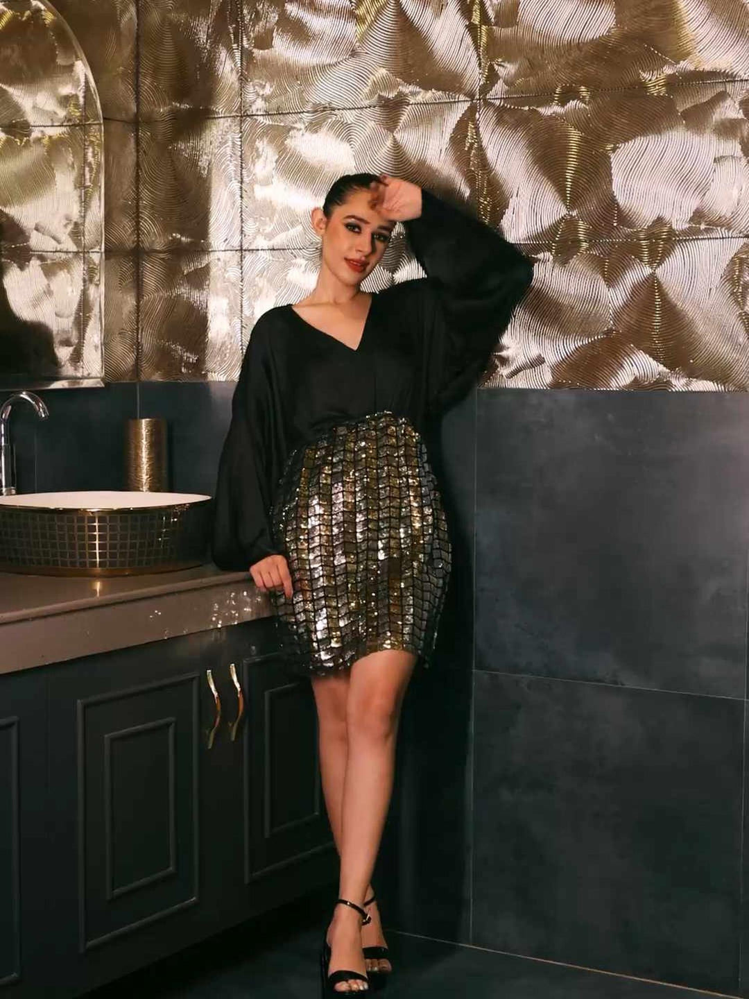 shimmer it real embellished dress