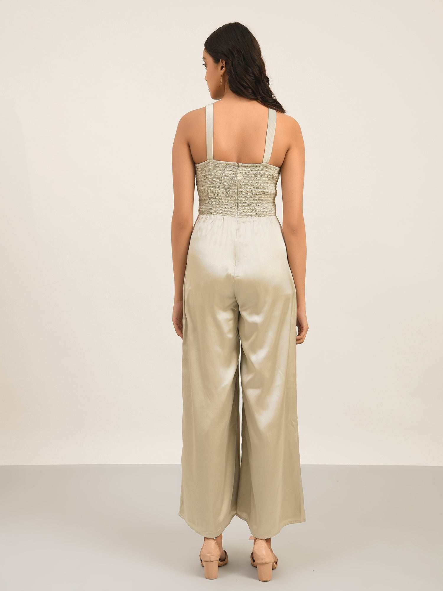 grey cut out jumpsuit