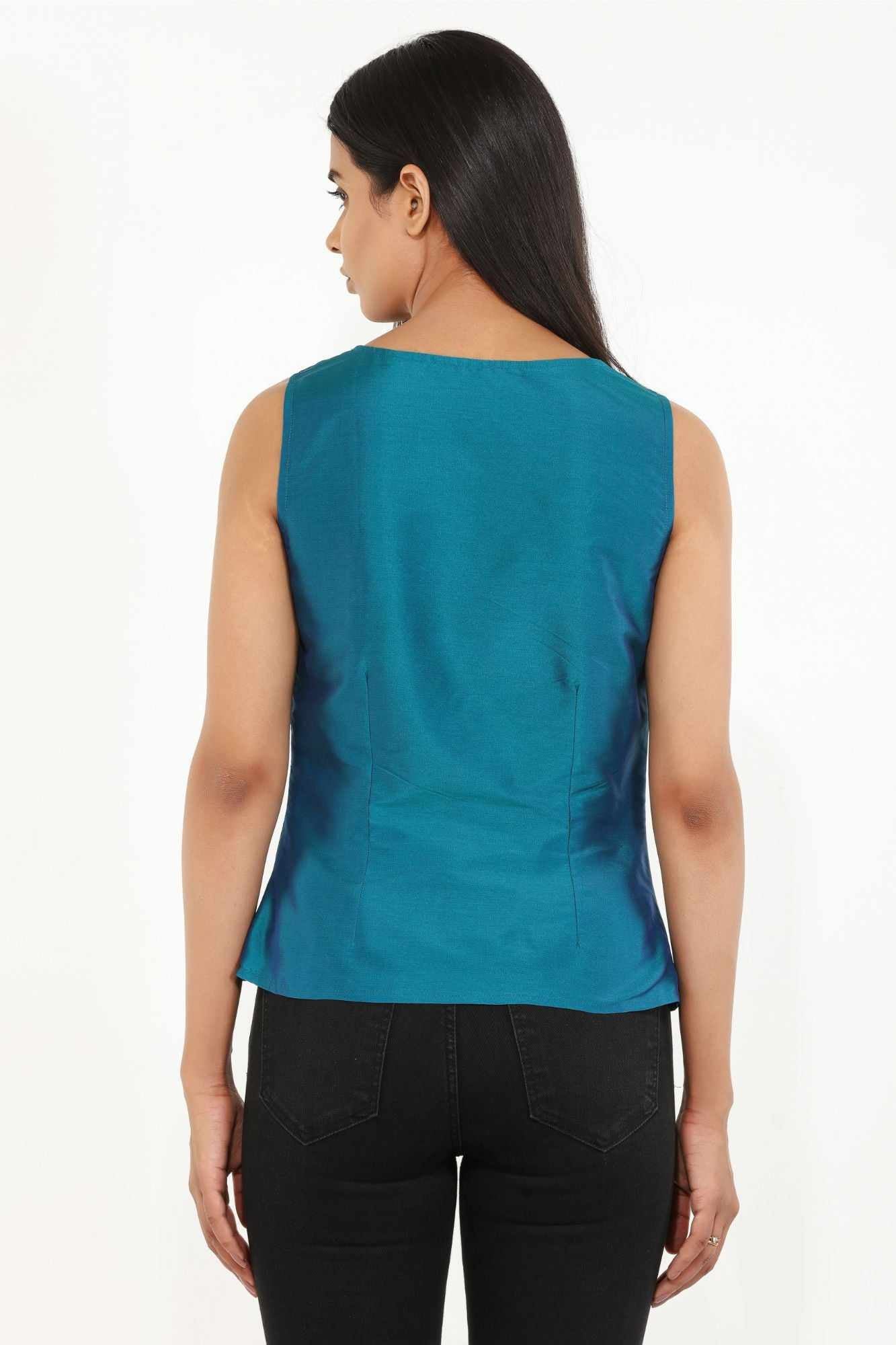 bowie knotted taffeta top