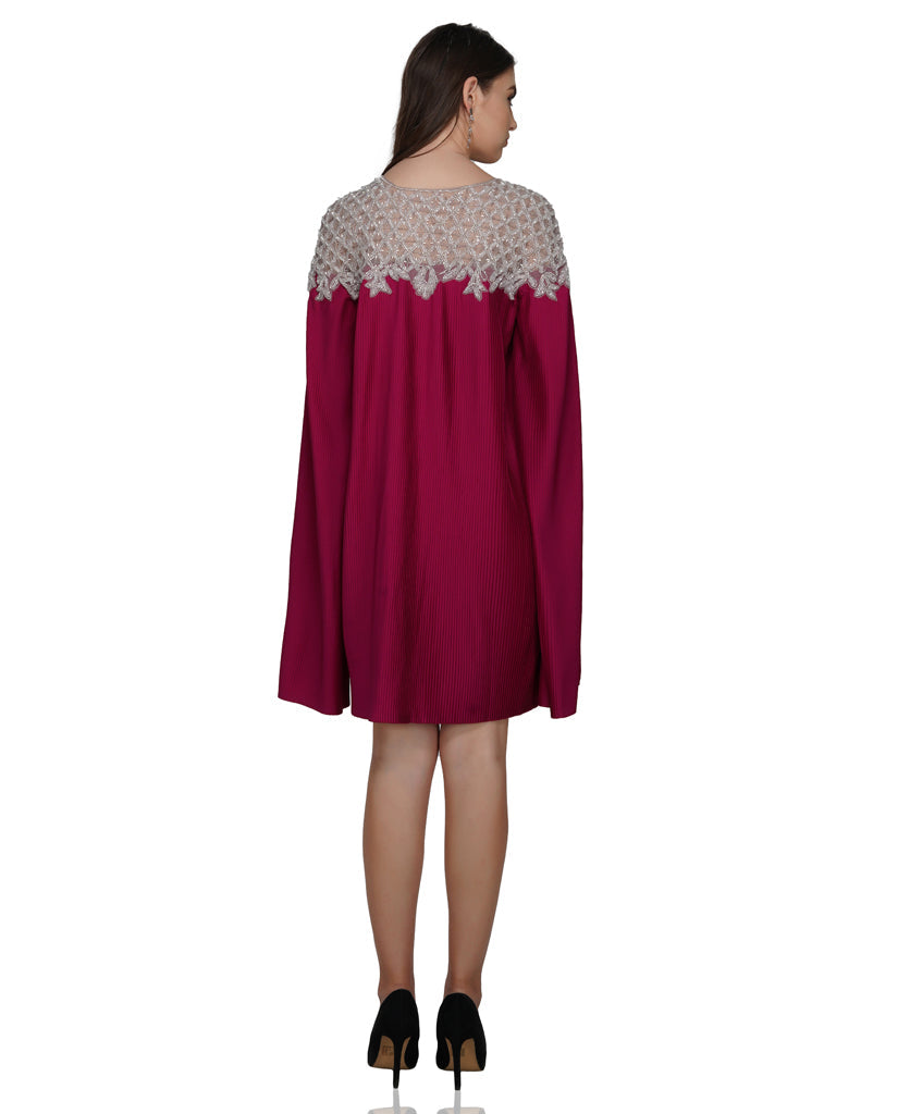 cape style satin dress gurgaon