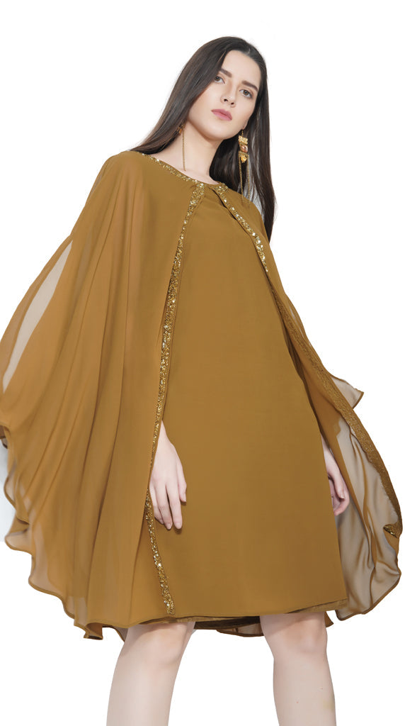 mantle style layered dress