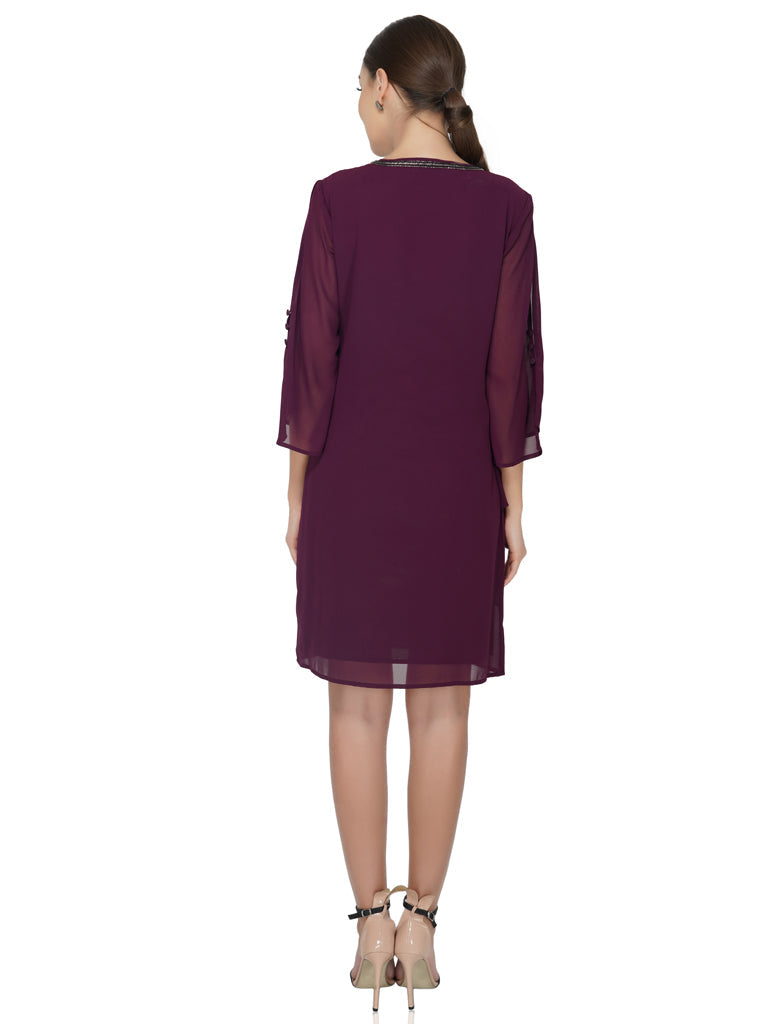 tiered v neck dress