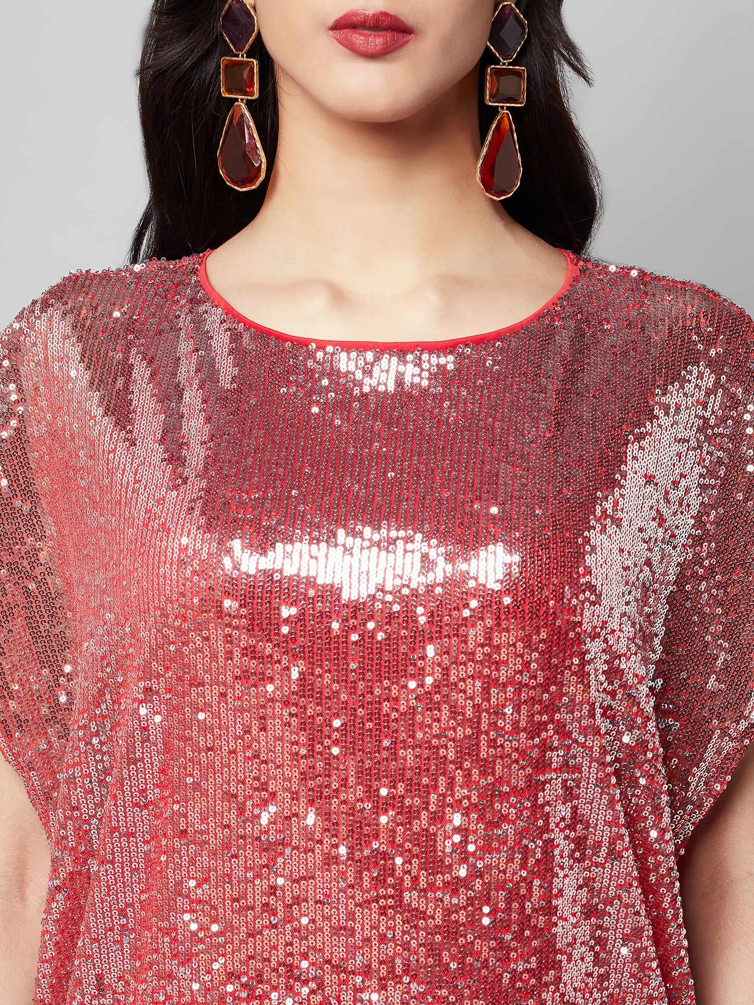 sequins cape dress  